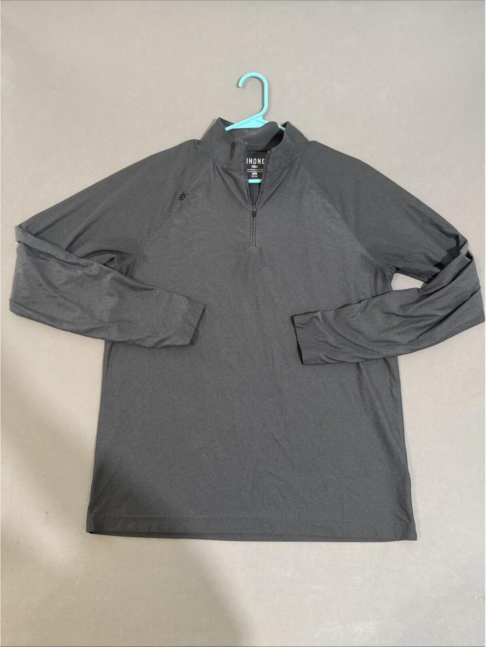 RHONE Pullover Men's Size Medium Charcoal Gray 1/4 Zip Performance Crewneck Golf